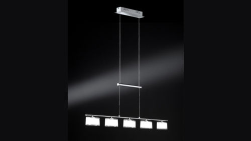 Halogen- Pendelleuchte Rita, fünfflammig