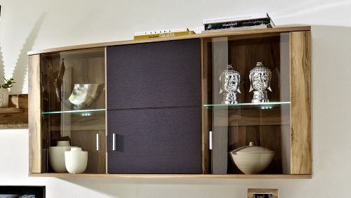 Hängevitrine Nussbaum Wenge