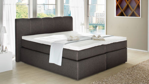 Boxspringbett Heaven - grau 180 x 200