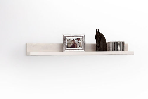 Wandboard Kiefer Massivholz Weiß