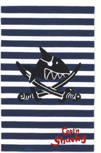 Kinderteppich Capt'n Sharky gestreift